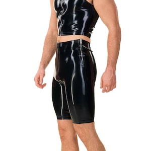 Zip Side Cycle Latex Shorts
