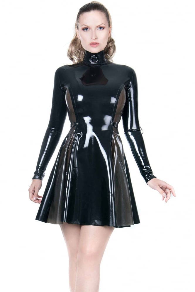 R1864 PERMISSION LATEX Mistress Rubber Latex Dress with Zip | Etsy