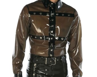 Maximus Stud Latex Shirt (Long Sleeves) - Standard Sizes & Bespoke. See 'Add Your Personalisation' for Bespoke Requirements