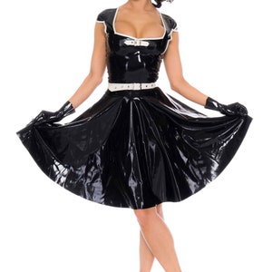 Aurora Swing Latex Flared Dress Bespoke | Etsy