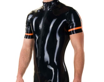 Mitch Men's Shortie Latex Catsuit - Standard Sizes & Bespoke. See 'Add Your Personalisation' for Bespoke Requirements