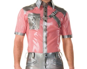 Hardcore Classic Latex Shirt (Short Sleeves) - Standard Sizes & Bespoke. See 'Add Your Personalisation' for Bespoke Requirements