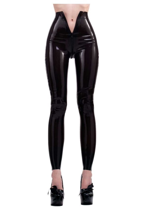 Latex leggings high waist deals