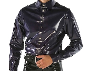 Men's Classic Latex Shirt (Long Sleeve) - Standard Sizes & Bespoke. See 'Add Your Personalisation' for Bespoke Requirements