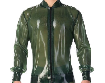 Puffy Silhouette Classic Latex Bomber Jacket