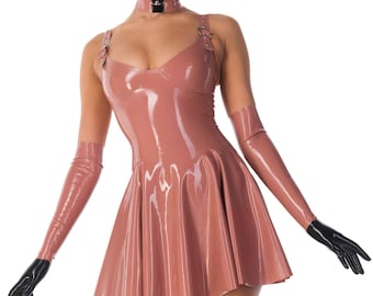 Manhattan Latex Flared Dress - Standard Sizes & Bespoke. See 'Add Your Personalisation' for Bespoke Requirements