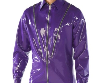 Zip-X Men's Latex Shirt (Long Sleeve) - Standard Sizes & Bespoke. See 'Add Your Personalisation' for Bespoke Requirements