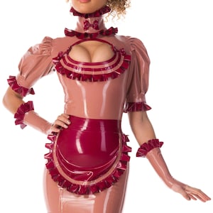 Maid Roleplay Latex Uniform Dress - Standard Sizes & Bespoke. See &#39;Add Your Personalisation&#39; for Bespoke Requirements