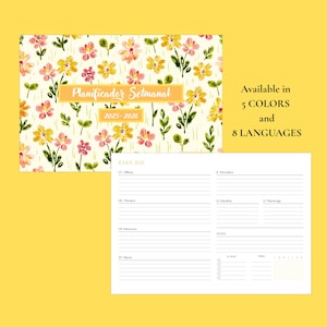 Weekly Planner 2025–2026 | Planificador Setmanal Groc en Català | Agenda Digital Minimalista