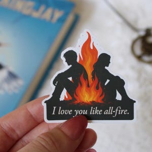 Adesivo Sunrise on the Reaping / Adesivo I Love You Like All-Fire / Adesivo Hunger Games / Adesivo Bookish / Adesivo Kindle / Regalo per lettori