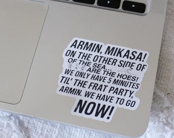 Attack On Titan Sticker | A Slap On Titan Sticker | On The Other Side Of The Sea | Anime Sticker | AOT | Eren Yeager | Shingeki no Kyojin
