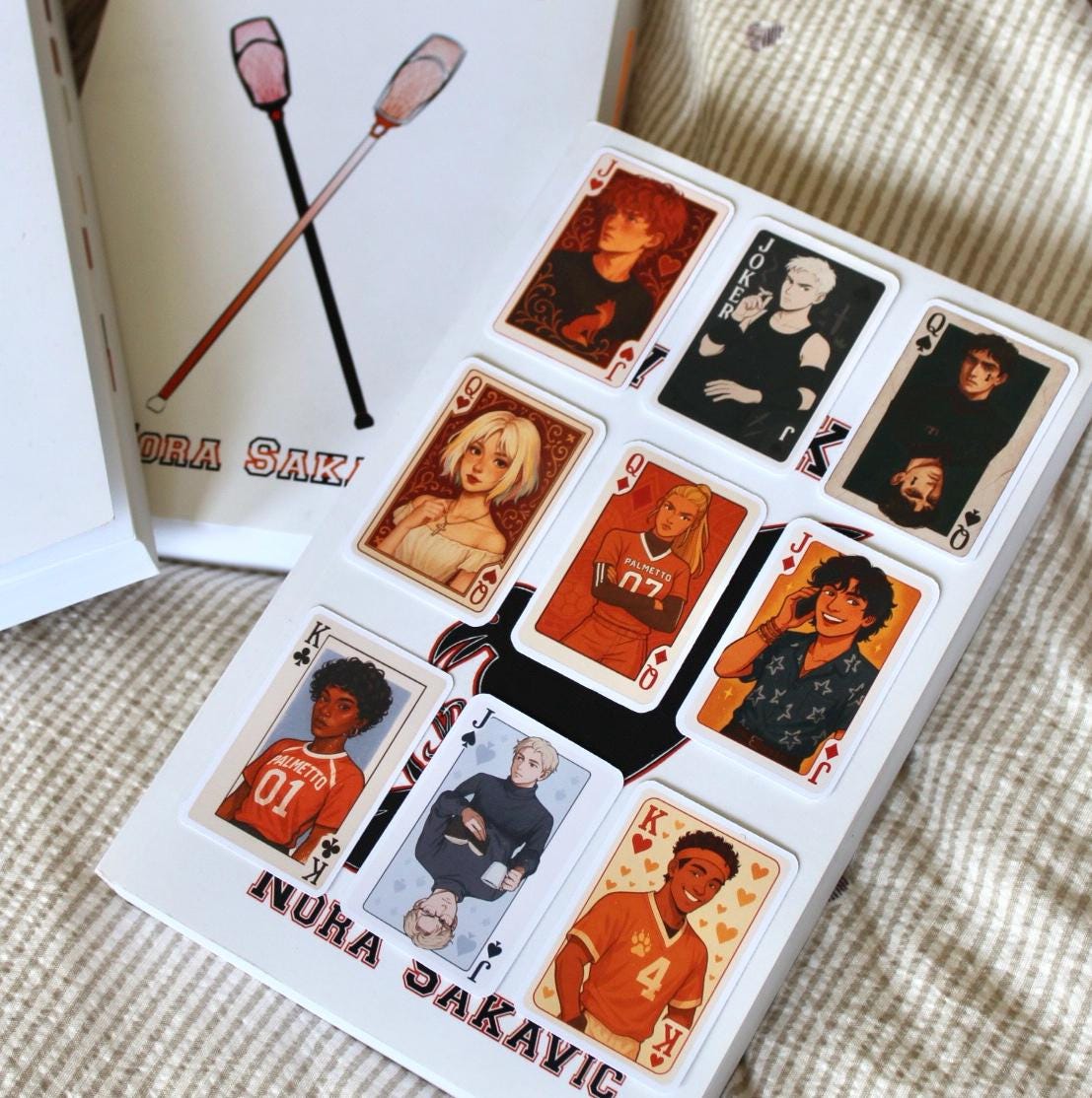 The Foxhole Court Playing Card Stickers | All For The Game Stickers | The Foxes Stickers | AFTG | Bookish Sticker | Kindle Sticker