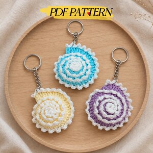 Spiral Shell Crochet Pattern, Dopamine Seashell Applique Tutorial, Easy Seashell Applique Tutorial, Cute marine creatures