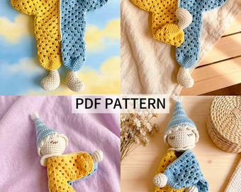 Schema per bambola all'uncinetto / Copertina per neonato amigurumi / Schema facile per copertina di sicurezza / Regalo per neonato per principianti / Copertina amigurumi