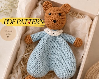 Schema per orsetto di peluche all'uncinetto, tutorial amigurumi per orsacchiotti, orsetto coccolone adatto ai principianti, download digitale, bambola rilassante per neonati