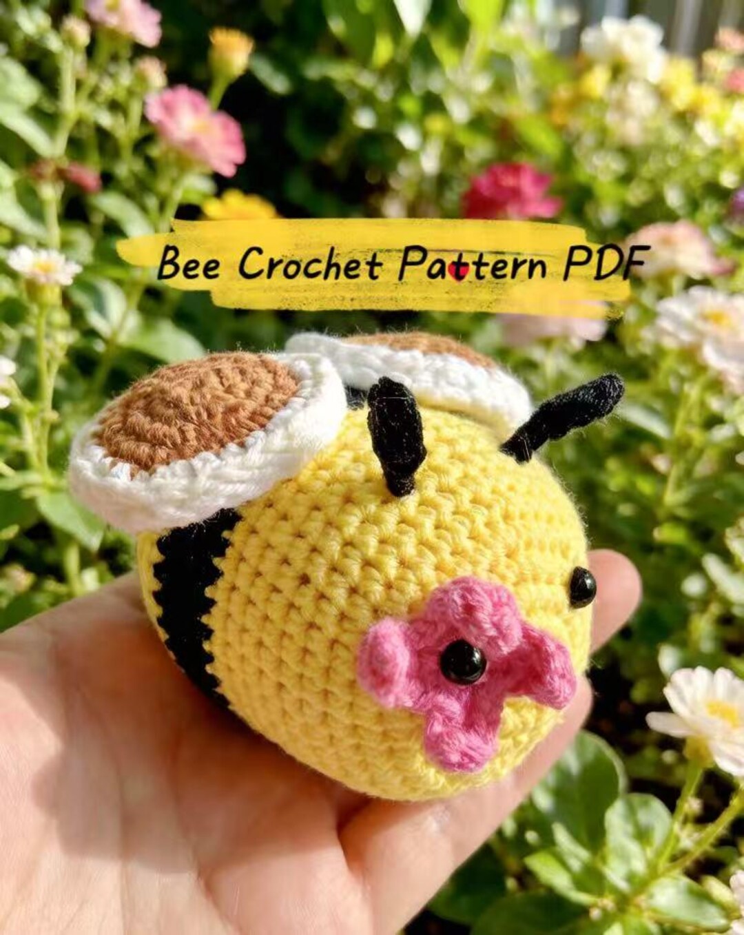 Bee Crochet Pattern PDF, Cute Amigurumi Bee Plush Pattern, Beginner ...