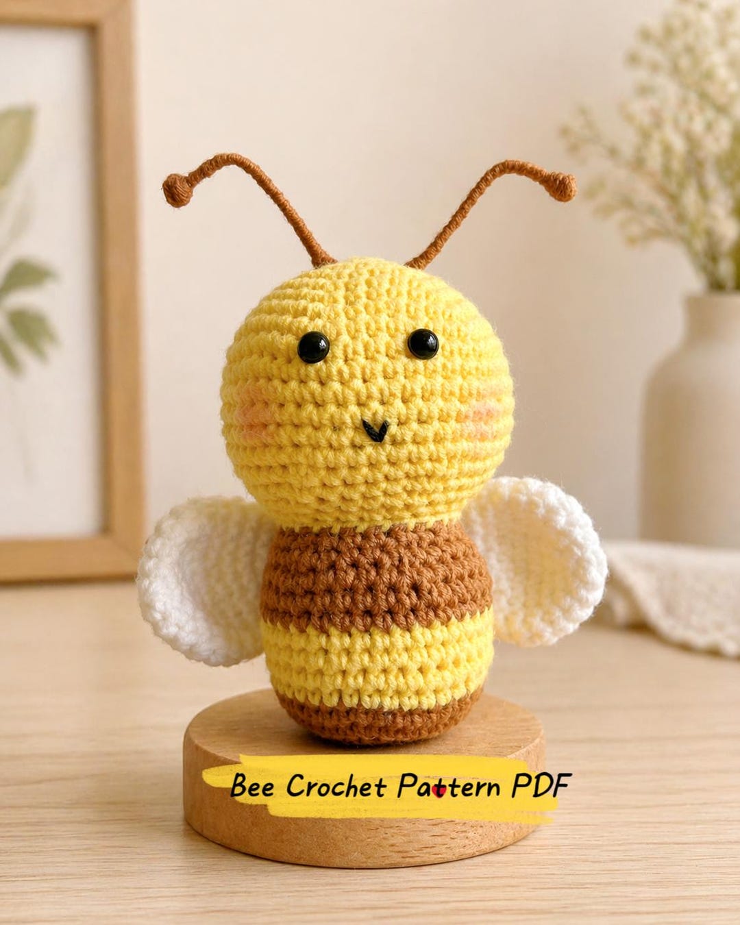 Honey Bee Amigurumi Crochet Pattern PDF, Cute Bee Plush Tutorial ...