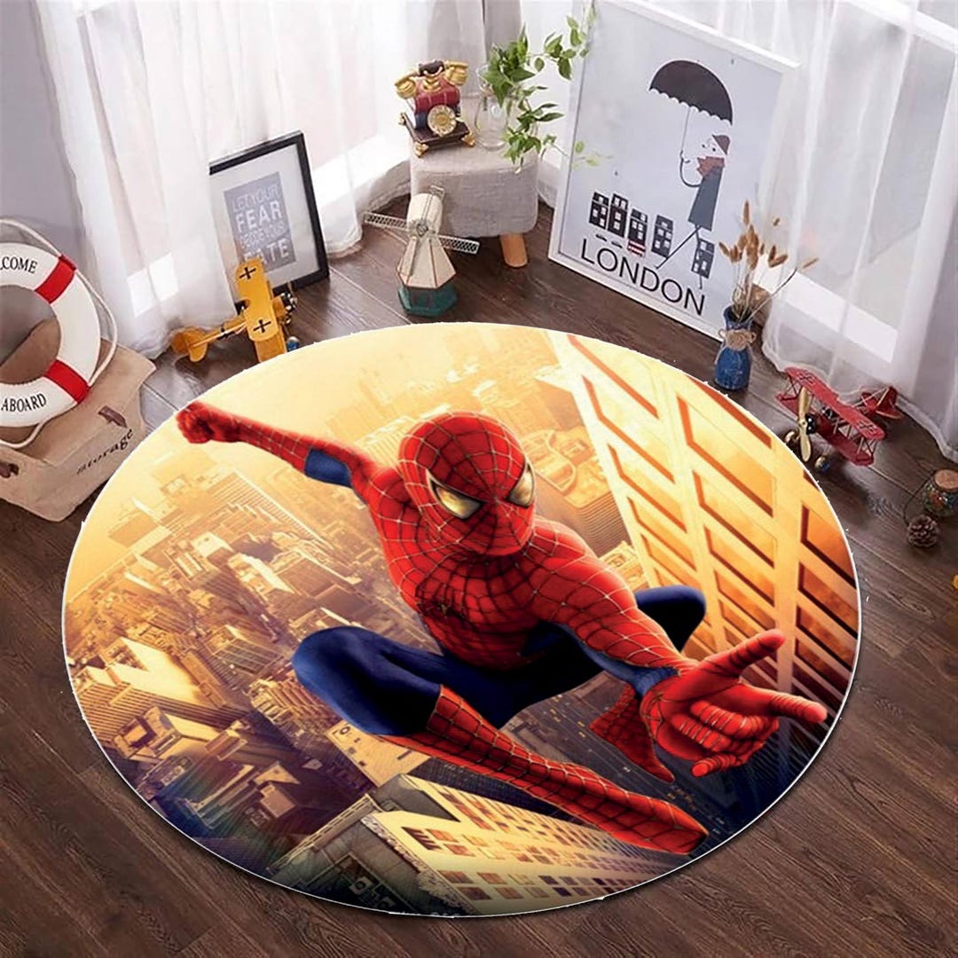 Spider-man, Avengers, Spider Web Rug, Spiderman Rug, Superhero Rug ...