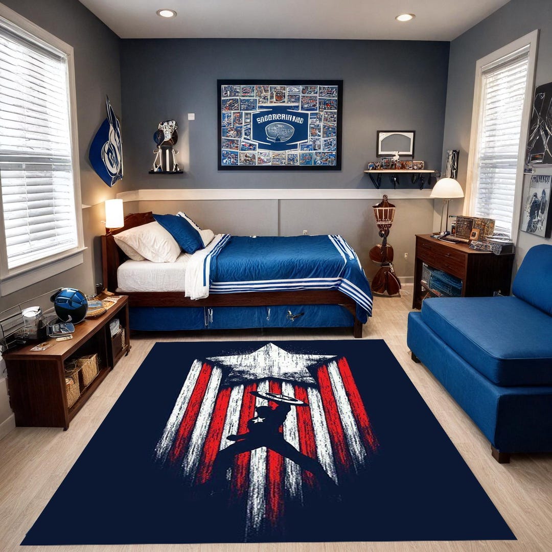 Captain America Rug,avengers,area Rug,themed Rug,home Decor Rug,modern ...
