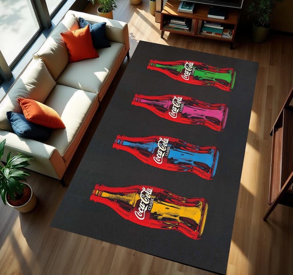Coke Bottle,Bottle Rug,Coke,Coke Gift,Coca Cola,Coca Cola Retro,Coke Cola Gift,Aesthetic Rug,Colorful Rug,Fantastic Rug,Kitchen Rug,Gray Rug