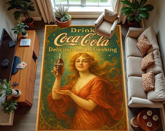 Ice Cola,Coke Cola Gifts,Drink Coca ColaCoke,Coke Gift,Coca Cola,Coca Cola Retro,Red Rug,Aesthetic Rug,Fantastic Rug,Kitchen Rug,Bamboo Rug