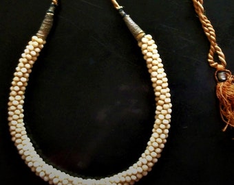 Rustic Beaded Rope Necklace Handmade Natural Feel Unique Jewelry Gifts for Him or Her Everyday Wild Charm Fun Gift Idea
