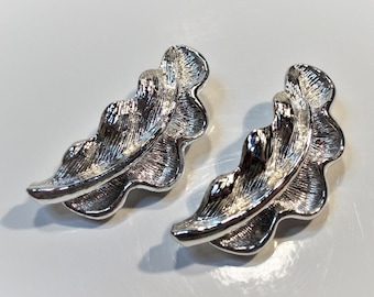Designer Vintage GERRYS Leaf Lapel Brooch Pins Silver Leaves Set of Unique Jewelry Gifts for Him Fathers Day Dad Her Mothers Day Mom Grandma