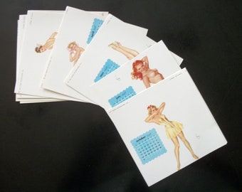 Vargas Pinup Girls Lot of 12 Calendar Pages of Beautiful Ladies Collectibles Fun Gifts To Frame A Gift Idea for Him Fathers Day Dad Grandpa