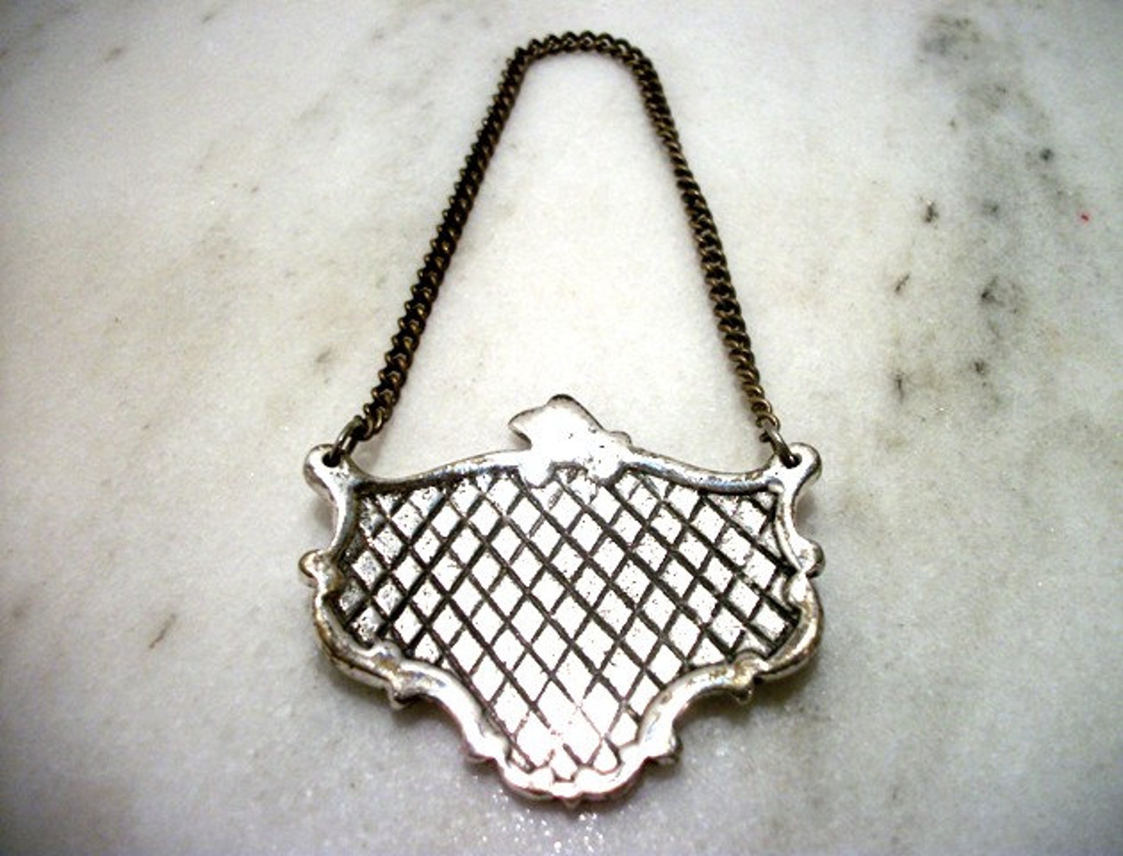 Liquor Decanter Chain Tag for GIN Collectible Vintage Glass Etsy