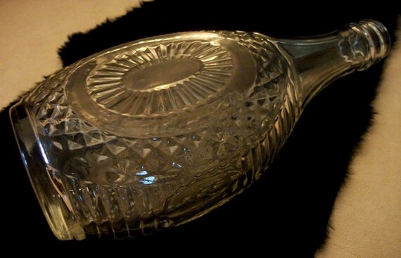 Old Log Cabin Syrup Bottle Pattern Glass Vintage Collectible Etsy
