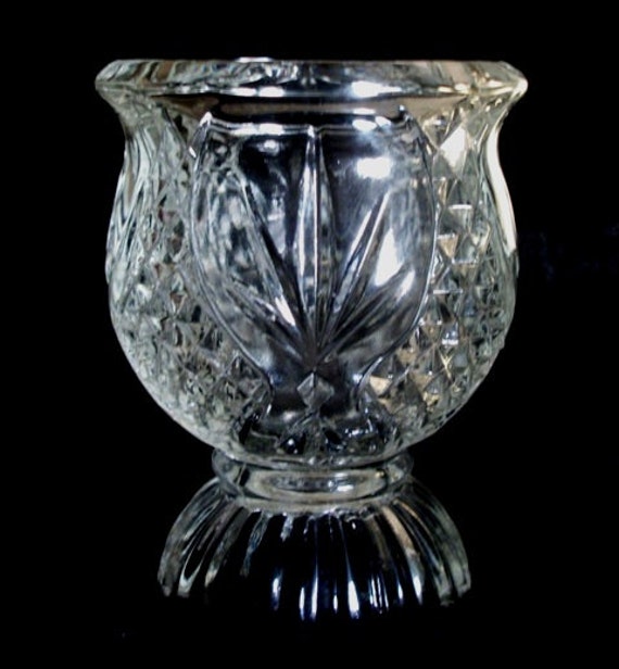 Vintage Marked Avon Votive Candle Holder Thick Heavy Glass Etsy