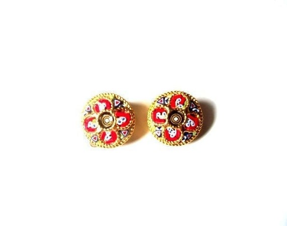 Italian Micro Mosaic Earrings in a Tapestry of Mi… - image 2