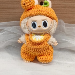 Doll Crochet Clothes Pattern–Amigurumi Doll Outfits PDF–Labubu Little Orange Doll Clothes –Doll Accessories Pattern, Fits Labubu Gen 1/2/3