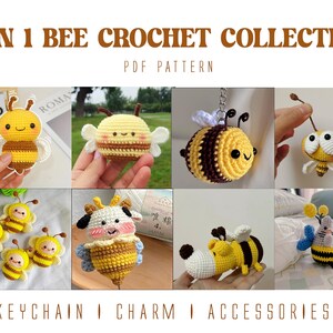 Crochet Bee Pattern PDF | 8-in-1 Amigurumi Bumblebee Plush Bundle