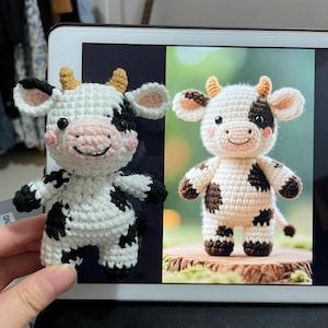 Milk Cow Plush Crochet Pattern | Milk Cow Pattern | Baby Cow Amigurumi PDF | Crochet Animal | Crochet Pattern Amigurumi| Cow Crochet Pattern