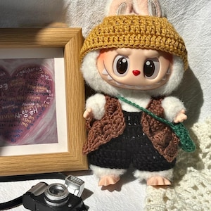 Doll Crochet Clothes Pattern – Amigurumi Doll Outfits PDF –Labubu  American retro colors are elegant and timeless –Doll Accessories Pattern