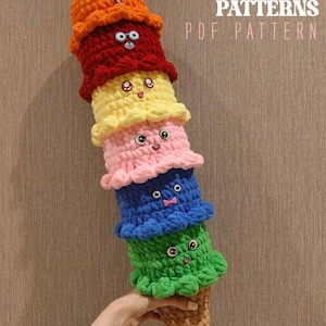 Ice Cream Crochet Pattern, Ice Cream Toy, Ice Cream Amigurumi, Beginner Friendly Ice Cream Pattern