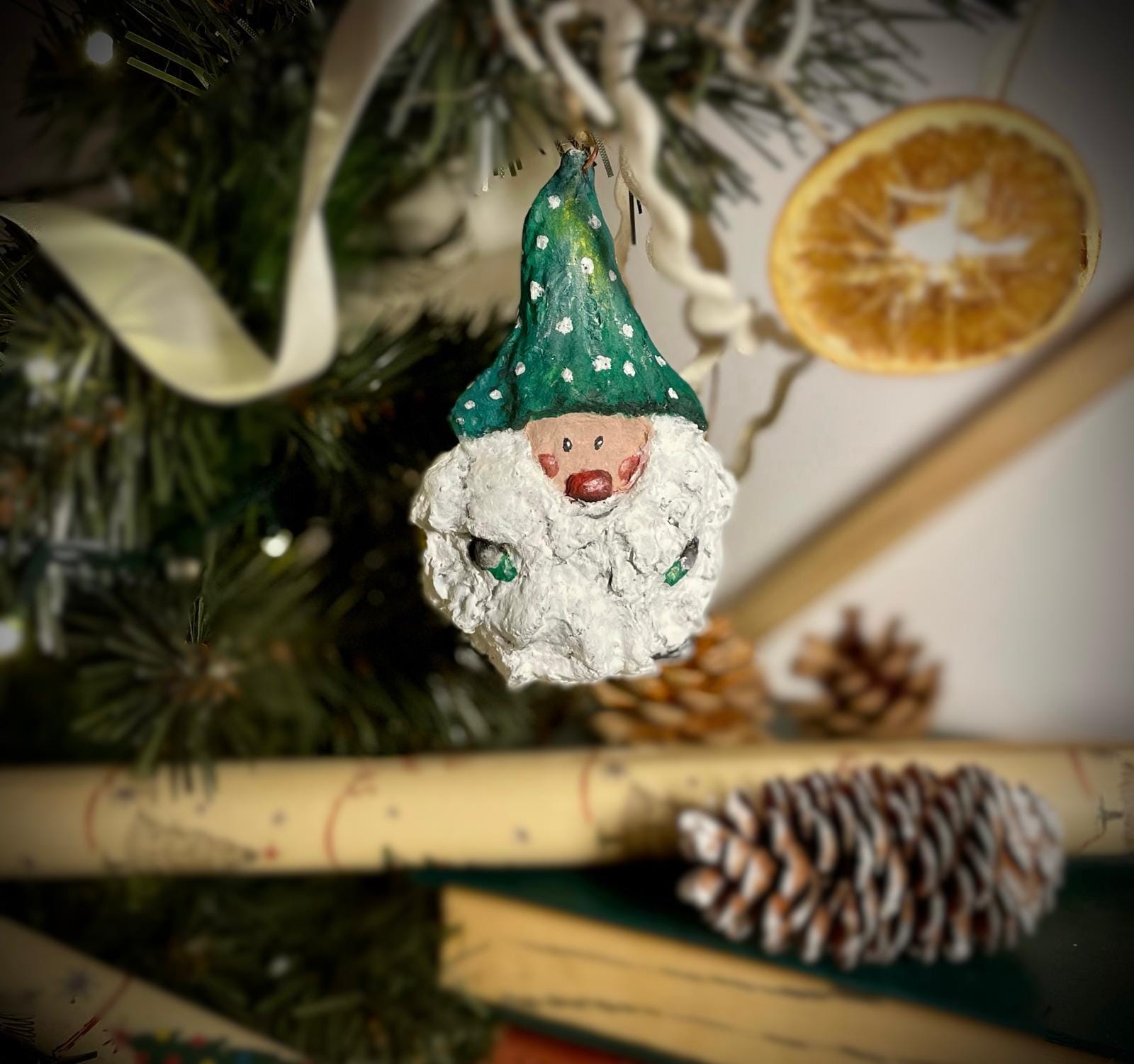 Handcrafted Gnome Christmas Ornament thumbnail 5