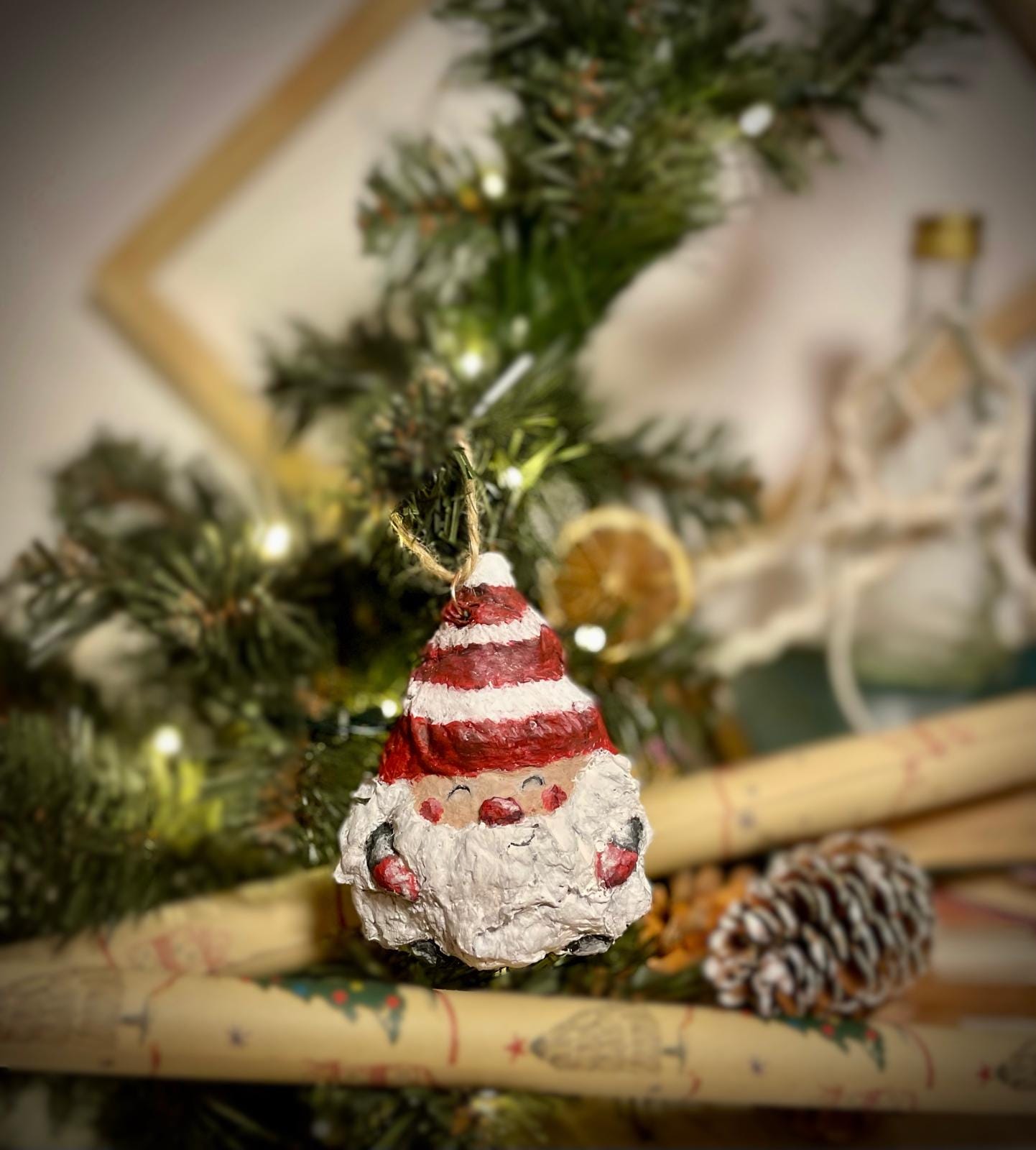 Handcrafted Gnome Christmas Ornament thumbnail 4