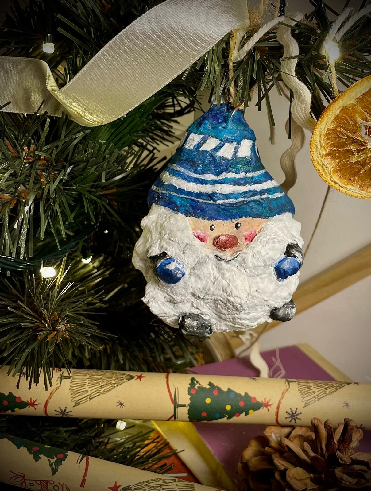 Handcrafted Gnome Christmas Ornament thumbnail 3