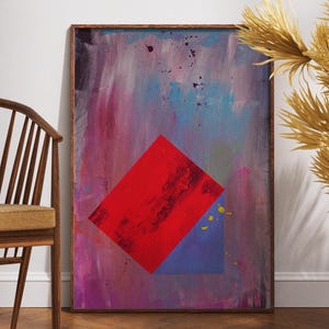 Textured Pink Acrylic Abstract Painting, Colorful Contemporary Painting, Hand Painted Abstract Art, Original Abstract Art, Ukrainian Artist