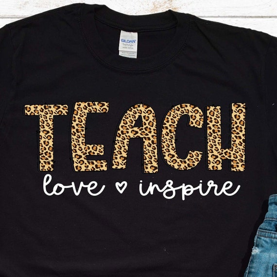 cheetah print teacher shirt