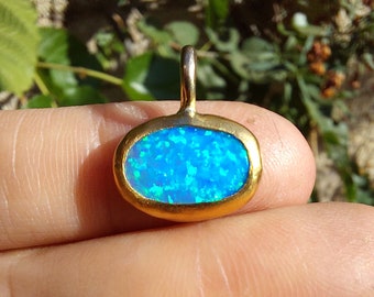 24k Gold Pendant - Etsy