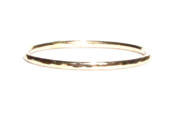 14k Solid Yellow Gold Thin Plain Wedding Ring 14k Gold | Etsy