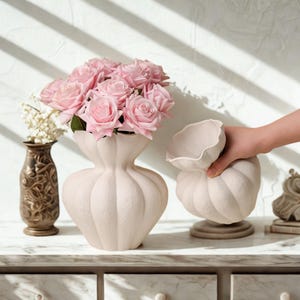 Wabi Sabi Ceramic Vase: Minimalist Japanese Home Decor