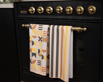 Geometric Print Tea Towel: Double-Sided, Eco-Friendly Kitchen Decor