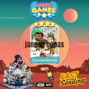 ELOGIO Monopoly_Go Star-Wars Adesivo 4 Estrelas (leia a descrição)