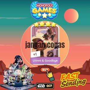 Naklejka UTTINI & GOODBYE Monopoly_Go Star-Wars 4 Stars (przeczytaj opis)