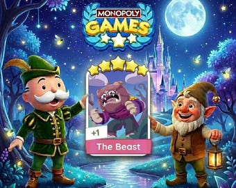 The Beast - Monopoly GO! Ever After 5 Star Sticker