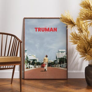 The Truman Show Poster, Retro Movie Art,Digital Download and Physical Print